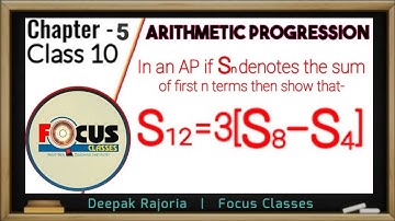 In An AP Show that S12 = 3[ S8 - S4] | Class-10th Maths (Arithmetic Progression) RD Sharma Question