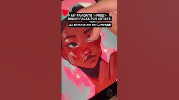Here’s my fave ✨free✨ brush packs for Procreate! ❤️