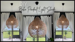 DIY : LARGE BOHO PENDANT LIGHT SHADE
