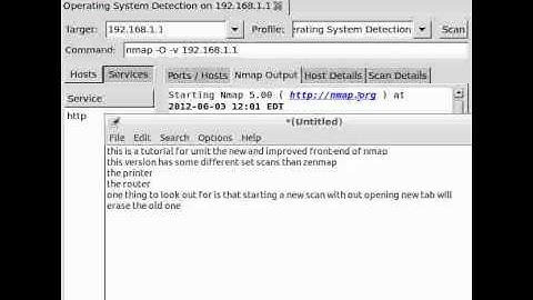 How-to use the Umit frontend for nmap