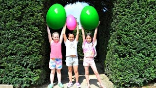 Giant Egg Hunt In A Maze - Huge Surprise Eggs Toy Challenge - Disney Toys Surprises