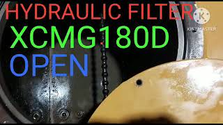 XCMG 180D HYDRAULIC FILTER OPEN &amp;TANK CLEAN.