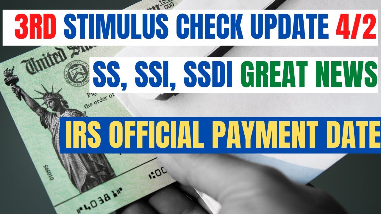FINALLY! Third Stimulus Check Update *SS SSI SSDI PAYMENT DATE* YouTube