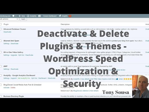 Deactivate & Delete Plugins & Themes | WordPress Speed Optimization & Security