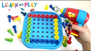 Fun Educational Insights Design & Build Drill Bolt-It Bucket Toy for kids !