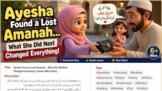Ayesha Found a Lost Amanah… What She Did Next Changed Everything! | Islamic Moral Story