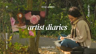 Slowly enjoying the fall season & finding fresh inspiration 🍁 shop update, cozy art vlog, paint w me
