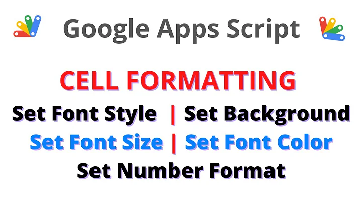 Cell Formatting - italic, bold, background color, currency and font size by using apps script
