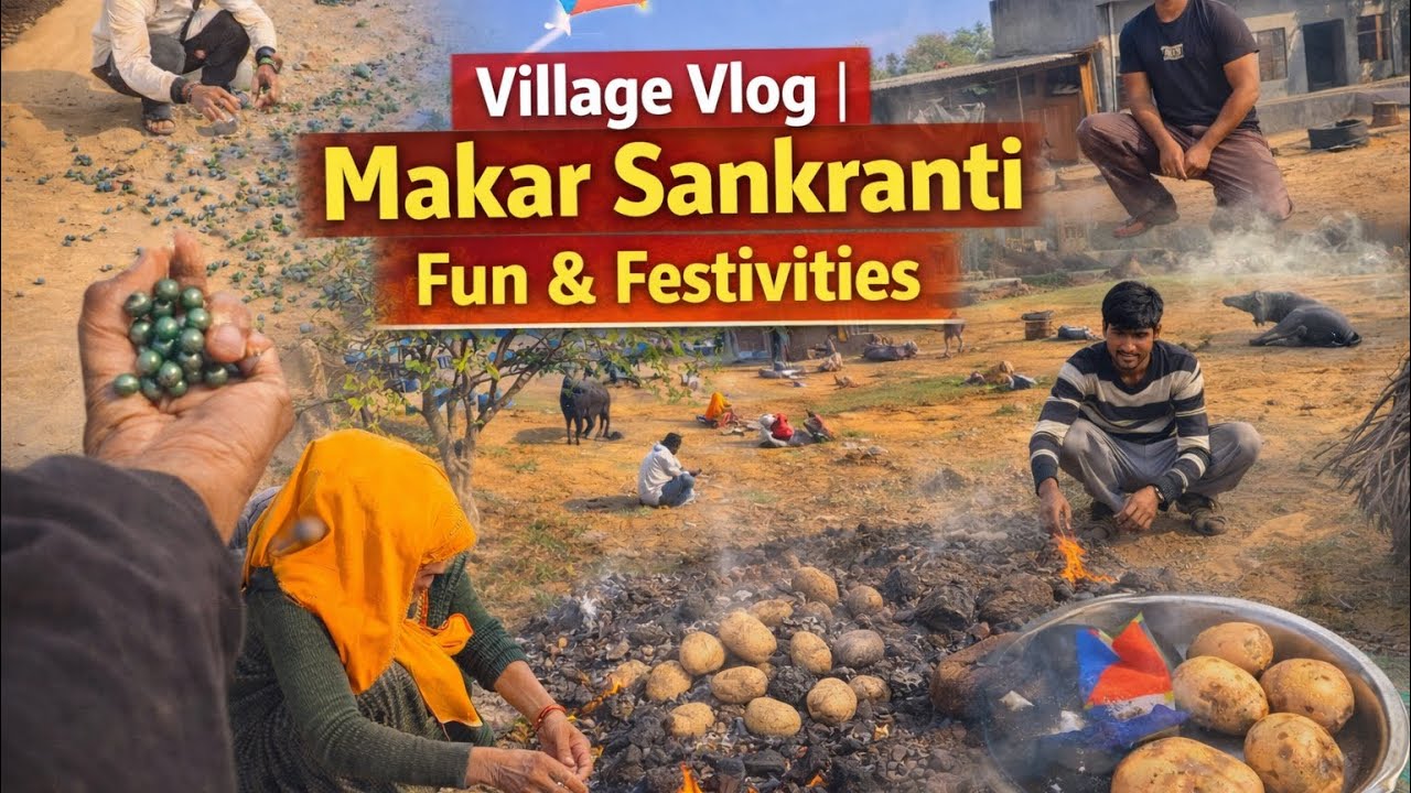 Village Life on Makar Sankranti 🪁| Full Day Festival Vlog.