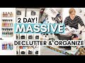 MASSIVE Two Day Clean, Declutter + Organize | 2021 Relaxing Cleaning Motivation | Cleaning Therapy