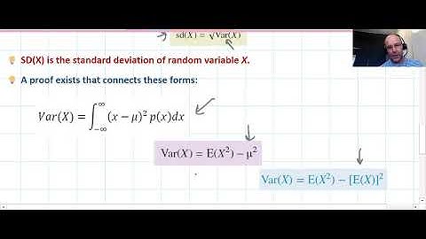 Variance and Standard Deviation of Continuous Random Variables