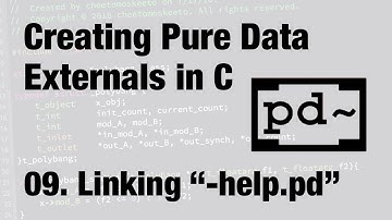 Creating Pure Data Externals in C (2016): 09. Linking the "-help" patch