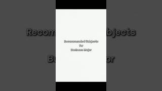 Recommended IGCSE Subjects for Business Major #igcse #business #freddytalks