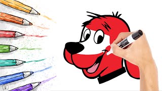 Jak narysować Clifforda - wielkiego czerwonego psa krok po kroku. Rysowanie Clifforda