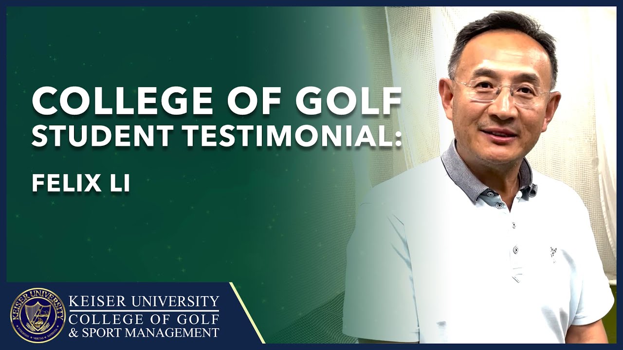 https://collegeofgolf.keiseruniversity.edu/yt

College Of Golf Student, Felix Li shares his inspiring journey from China to the lush greens of our campus. Born in China and arriving fresh from Germany, Felix started on a path filled with opportunities, challenges, and unparalleled learning experiences in the world of golf.

Felix highlights the unique blend of theoretical classroom instruction delivered by our exceptional faculty, practical play and technique improvement opportunities at the Seahawk Golf Complex, and the invaluable direct lessons with our golf professionals.

But it's not just about golf. It's about community, lifestyle, and personal growth. Felix shares his appreciation for the vibrant campus life, the daily culinary delights, and the convenience of having everything within arm's reach. It's about forming lasting friendships and becoming part of a community that shares a passion for golf.

️⛳️Download your complimentary Golf Career Guide and discovers dozens of jobs available to you in the golf industry.
https://collegeofgolf.keiseruniversity.edu/your-professional-golf-career/

Keiser University College of Golf
2600 N. Military Trail
West Palm Beach FL 33409
888.355.4465 / 561.478.5500
https://collegeofgolf.keiseruniversity.edu/

=============================================================
https://www.facebook.com/CollegeofGolf
https://twitter.com/collegeofgolf
https://www.instagram.com/ku.collegeofgolf/