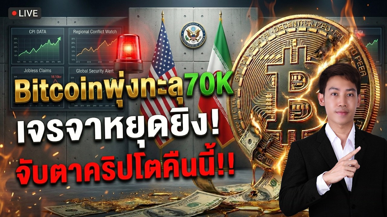 เจรจาหยุดยิง!ตลาดโลกพลิกผัน ทิศทางราคา Bitcoin คืนนี้เตรียมทะลุ?