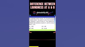 An isotropic point source S of sound emits constant power. Two points A and B...| Doubtify JEE