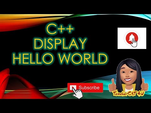 C++ Display hello world