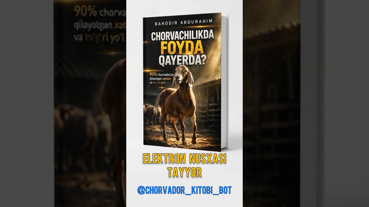 Elektron  nusxasi  tayyor. Sotib olish uchun: @chorvador_kitobi_bot