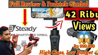 Gimbal Stabillizer Termurah Brica B-Steady 3 Axis Gimbal Smartphone Gimbal HP - Black - Bonus Tripod Mini