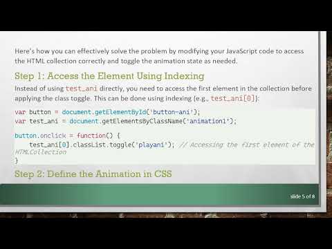 Creating a Play/Pause Button for CSS Animations with JavaScript