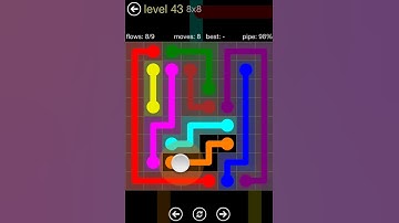Flow Free 8x8 Mania Pack Level 43 Walkthrough