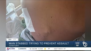 Good Samaritan stabbed multiple times after intervening in downtown dispute