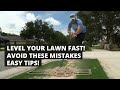 Fixing ruts and dips in the lawn WITH SAND easy!
