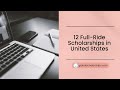 12 Full-Ride Scholarships for International Students (2021)