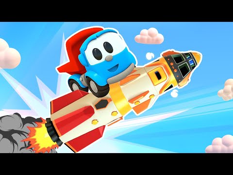 Full episodes of car cartoons for kids. Street vehicles & spaceship. Leo the Truck cartoon for kids.