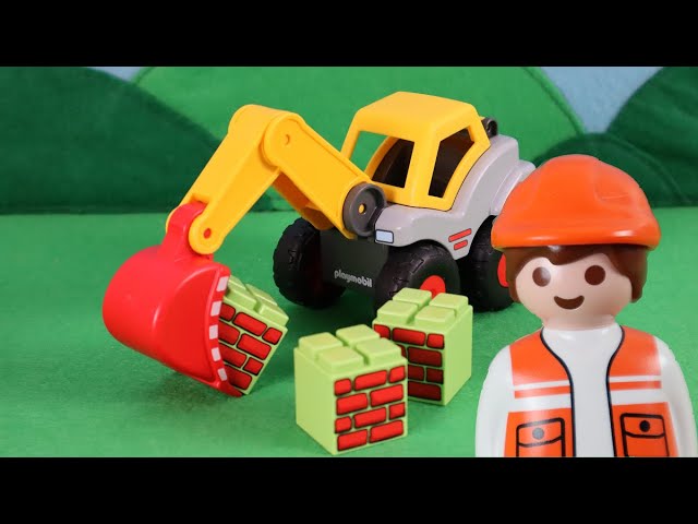 Playmobil 1.2.3 70125 Unboxing & Clips | Schaufelbagger - YouTube