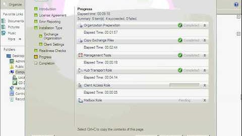 Installing Exchange Server 2007 Enterprise - Install - PT2