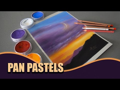 Beginner's guide to PAN PASTELS! // EASY landscape with 10 COLOURS