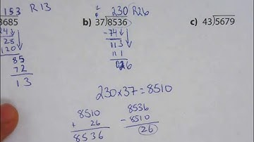 Using Multiplication to Check Division