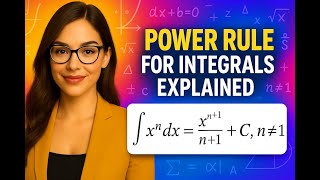 Power Rule for Integrals Explained  ∫ xⁿ dx = ( xⁿ⁺¹ / (n+1) ) + C,  n ≠ −1  | Limitless Math
