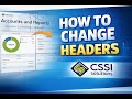 How to Change Headers in the CSSI Portal (Admin)