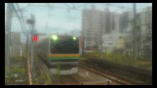 【JR東海道線】 E233系3000番台E-60編成+E231系近郊型K-26編成 快速 籠原行き(湘南新宿ライン経由) 平塚到着