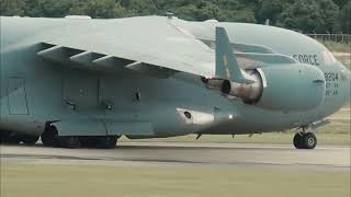 US Air Force C-17 Globemaster III with AWESOME ENGINE SOUND! september 2022