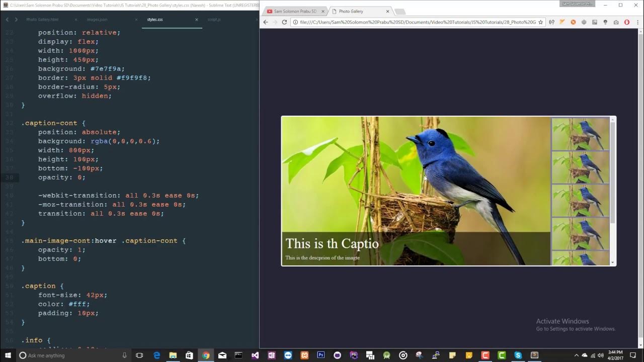 Photo Gallery in JS - 1/2 | JavaScript Tutorials | Web Development ...
