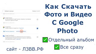 Как скачать все фото и видео с Google Photo на компьютер сразу пошаговая инструкция