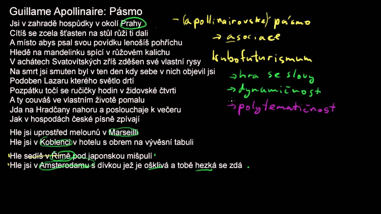 G. Apollinaire: Pásmo