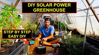 DIY Greenhouse Solar Power - Set Up Simple 100w 12v System!