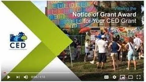 Viewing the Notice of Grant Award for Your CED Grant