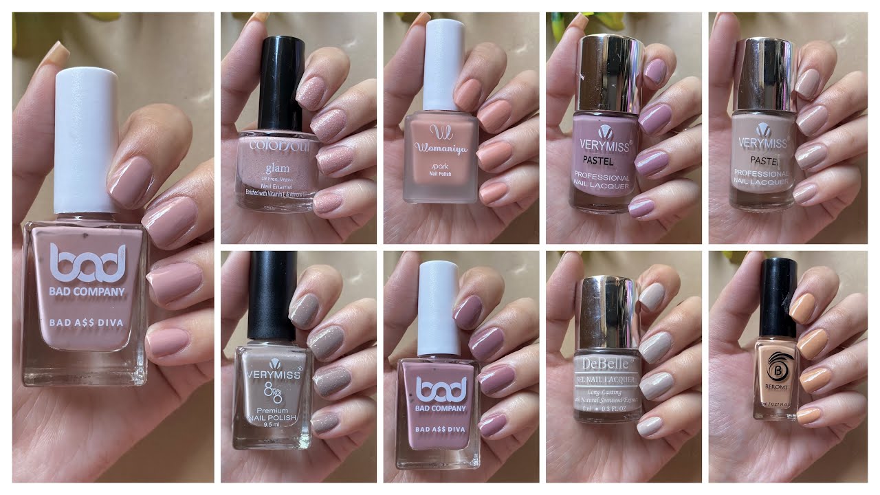 My top fav Nude nail polishes | under rs 200 | Blossom yourself - YouTube