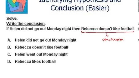 Identifying Hypothesis and Conclusion (Easier)