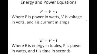 Power and Energy Basics