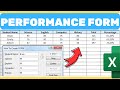 Use of performance form and how to create form in excel  data entry form in excel