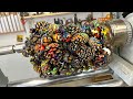 Woodturning - Pinecone Paint Chaos