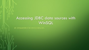 Using JDBC drivers in WinSQL for connecting to any database.