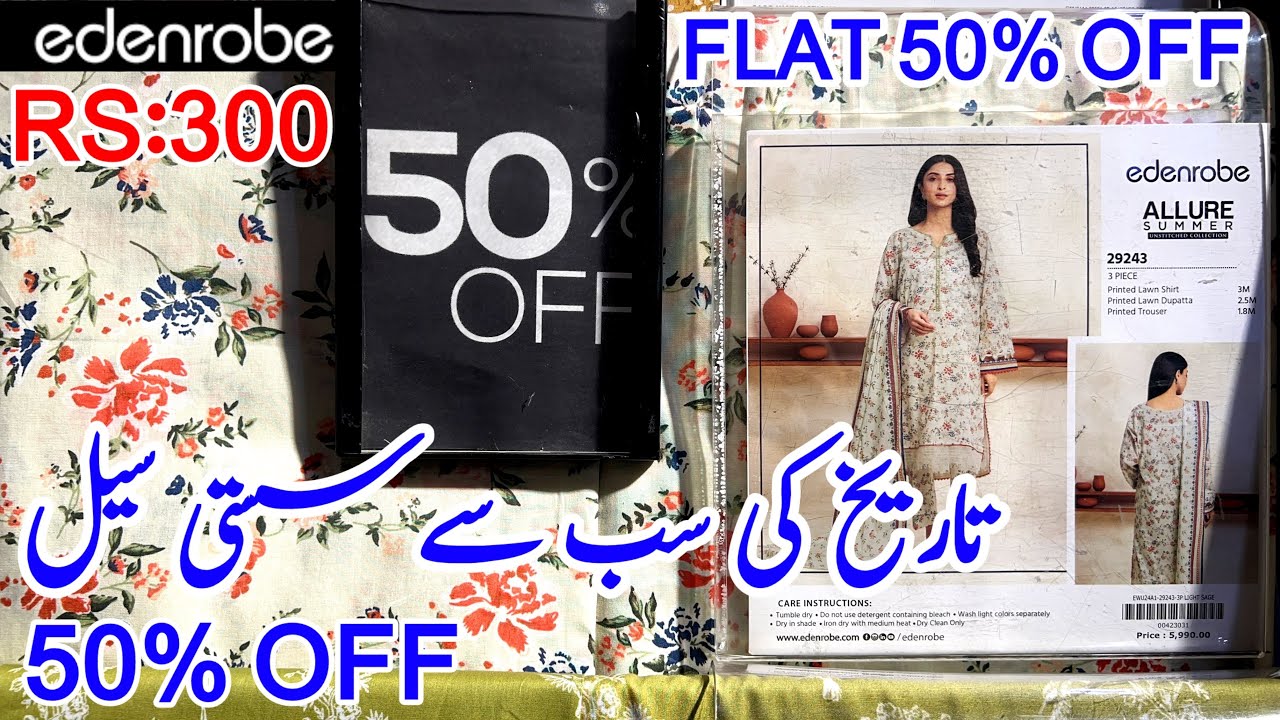 Eden Robe Advertisement Flat 50% off edenrobe biggest sale of the year || 1st time ever ...